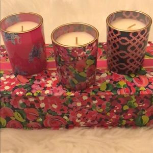 Lilly Pulitzer 3 Piece Candle Set